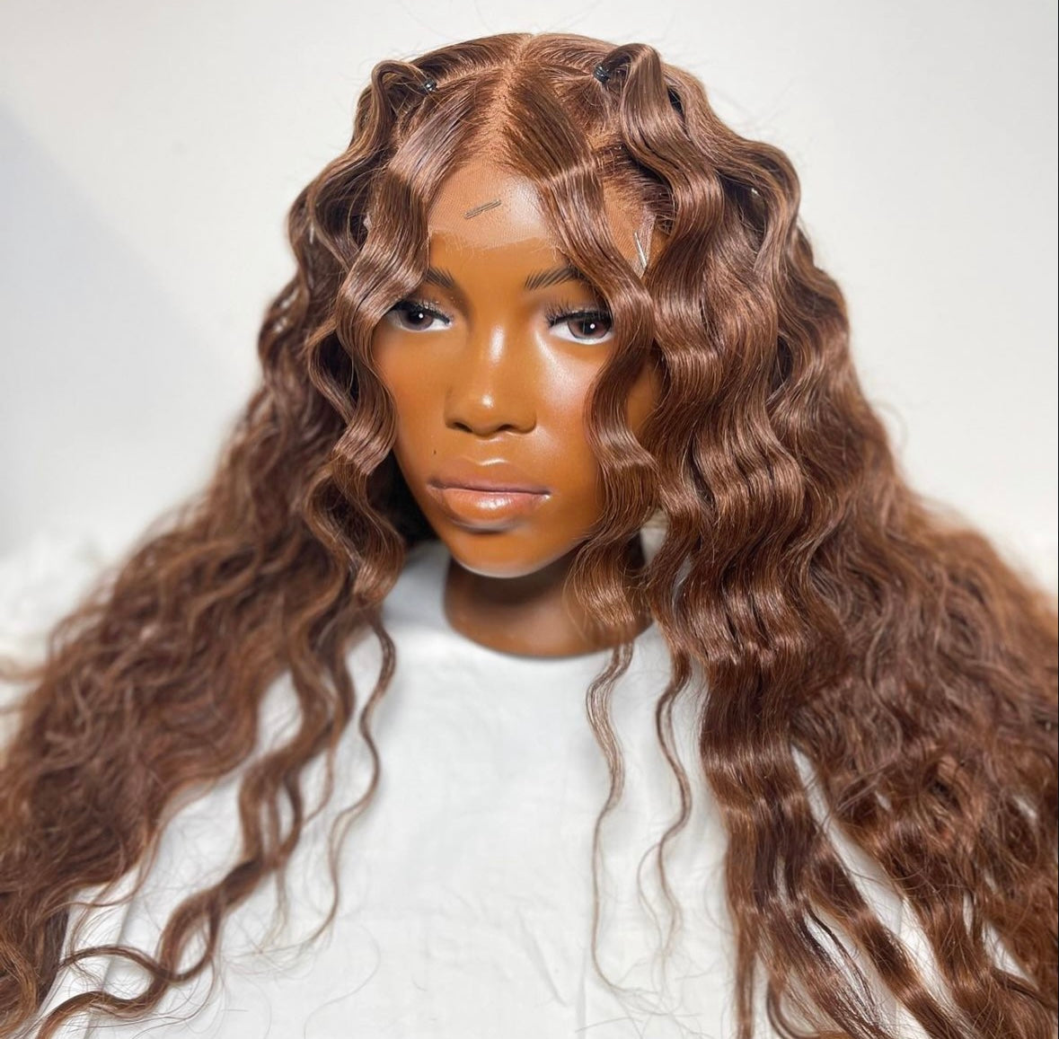 HD 6x6 closure brown wavey frontal unit