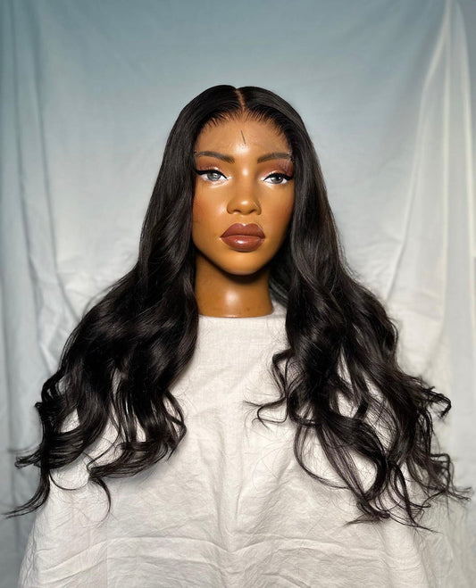 HD 5x5 closure natural black bodywave frontal unit
