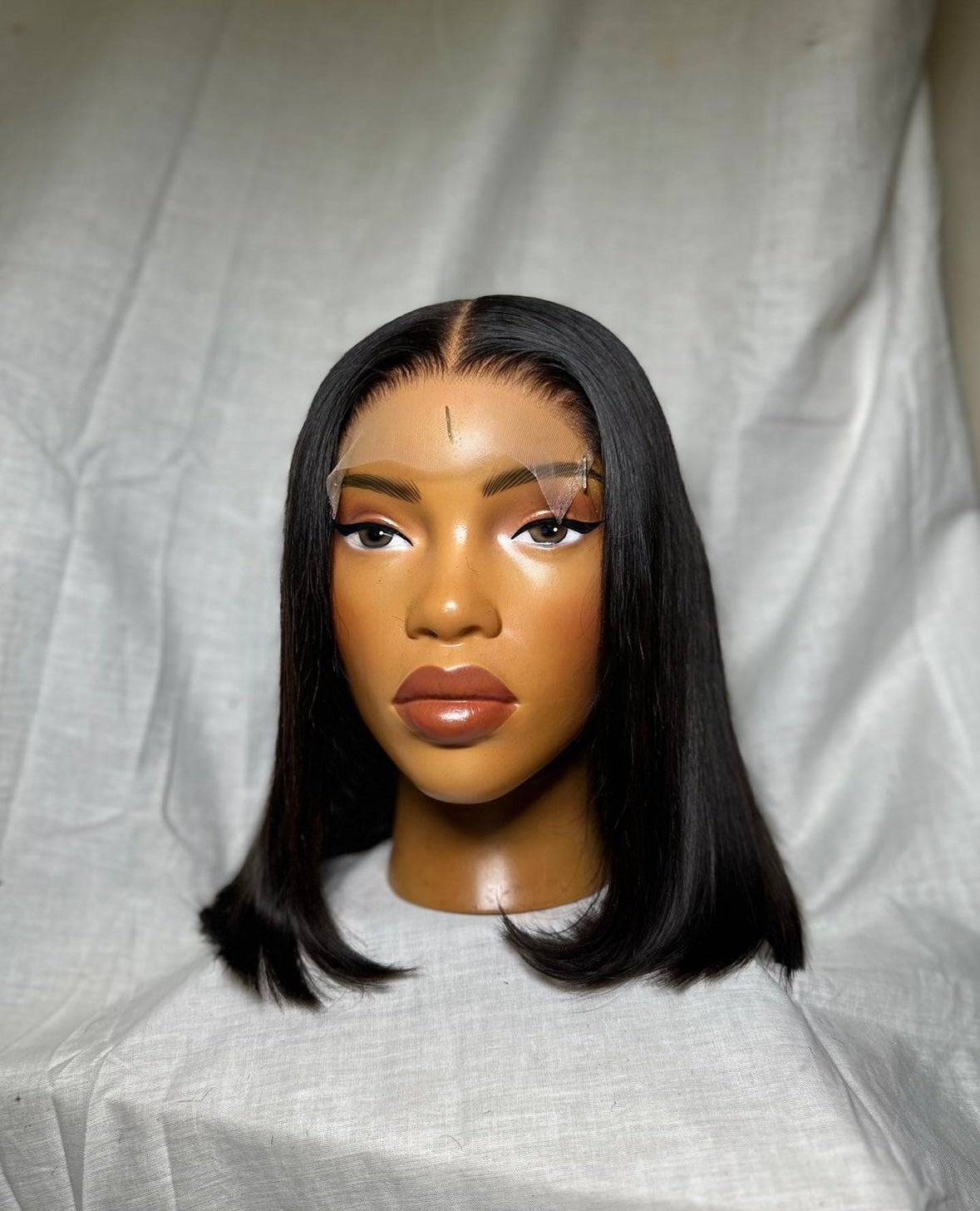 HD 5x5 closure black straight bob