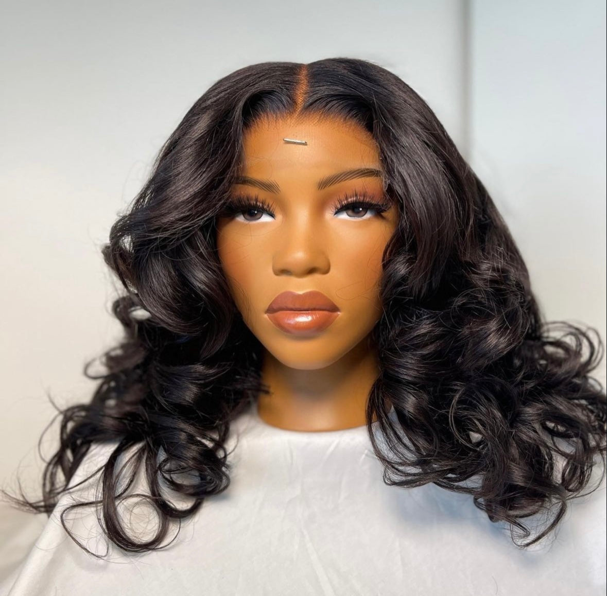 HD 5x5 closure layered wavy frontal