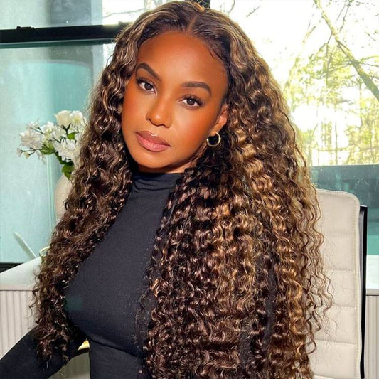 Deep Wave Highlight Lace Front Wigs