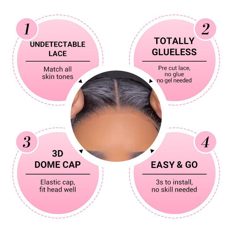 Curly Human Hair Lace Closure Air Wig With Breathable Wig Cap