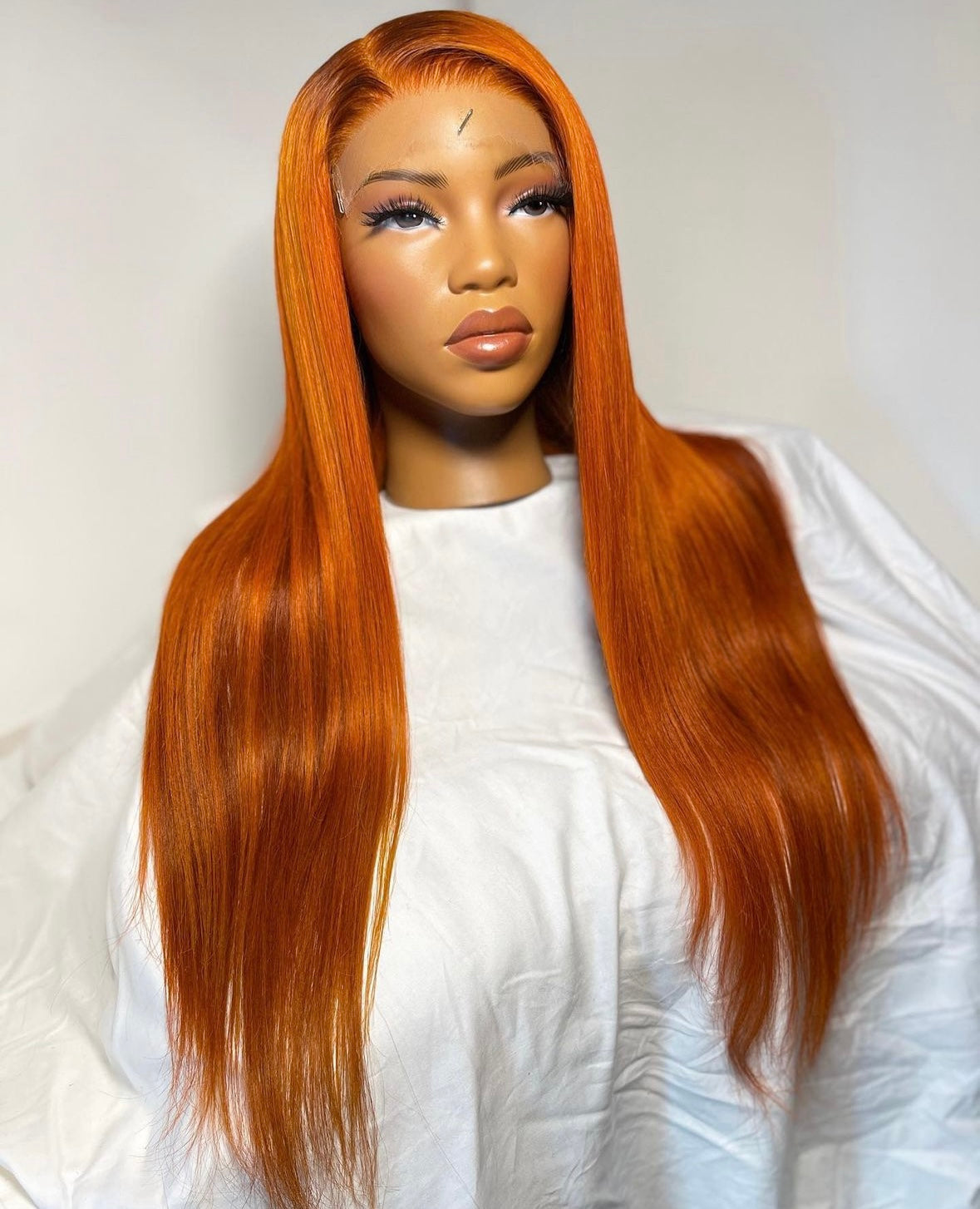 HD 7x7 closure cajun orange straight frontal