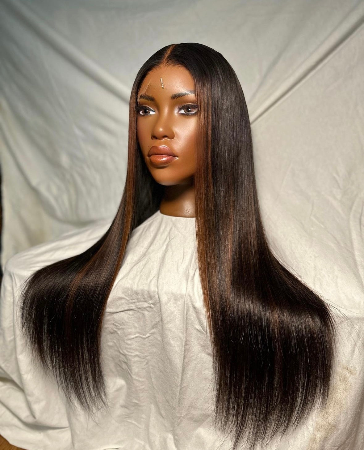 HD 6x6 closure Brown straight frontal unit