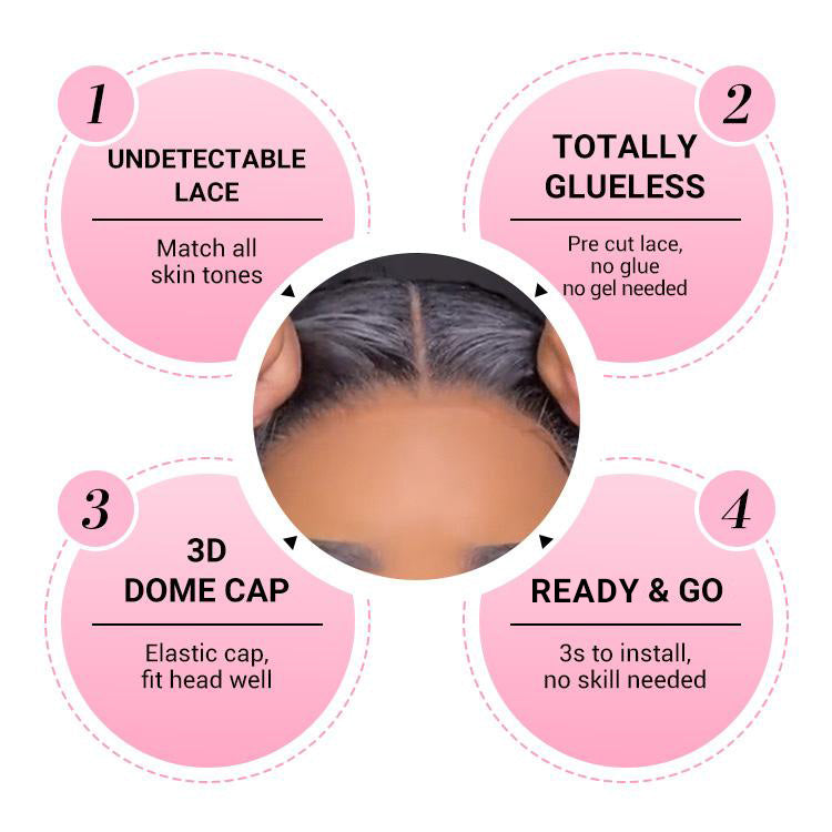 Super Invisible LY Lace Highlight Curly Human Hair Wig