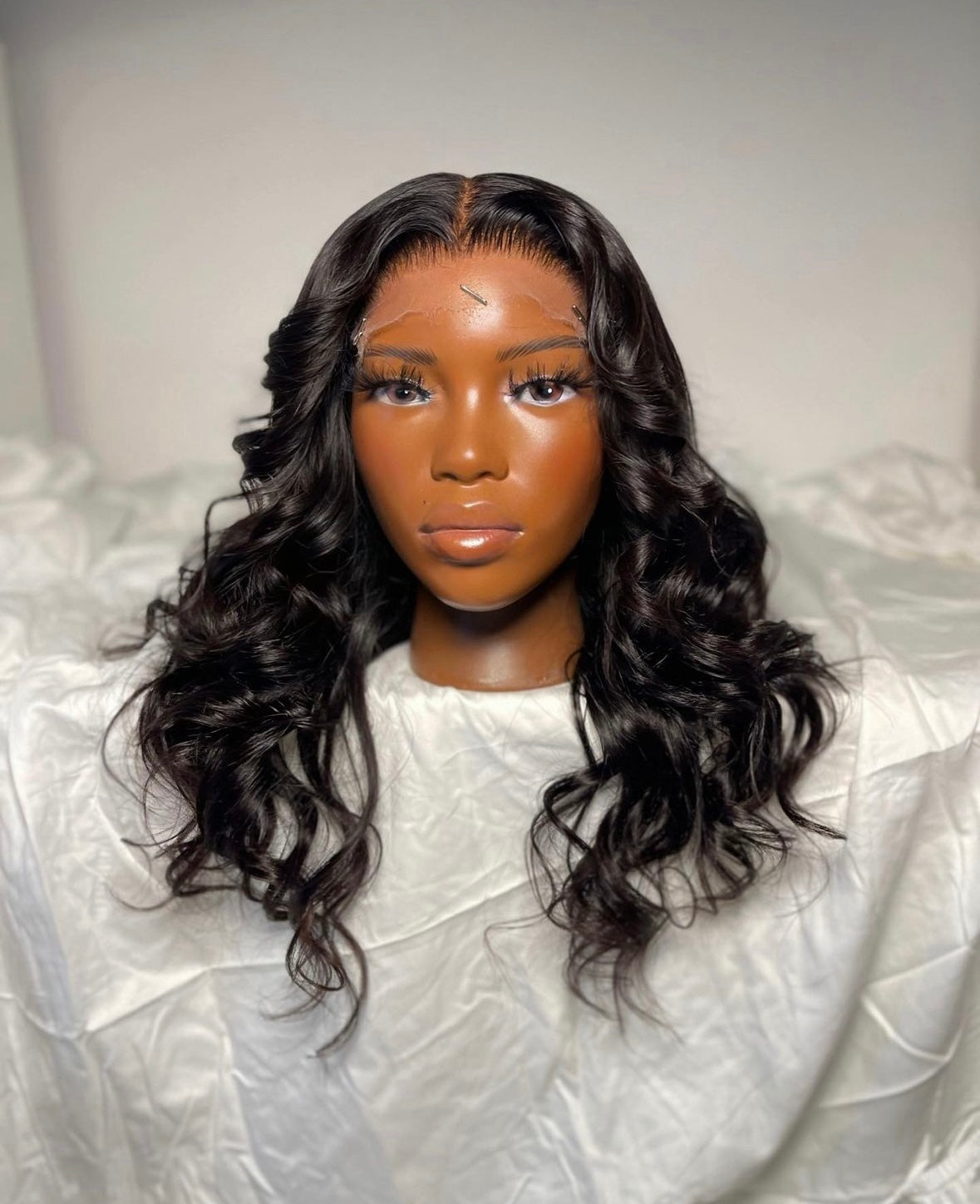 HD 5x5 closure layered wavy frontal unit