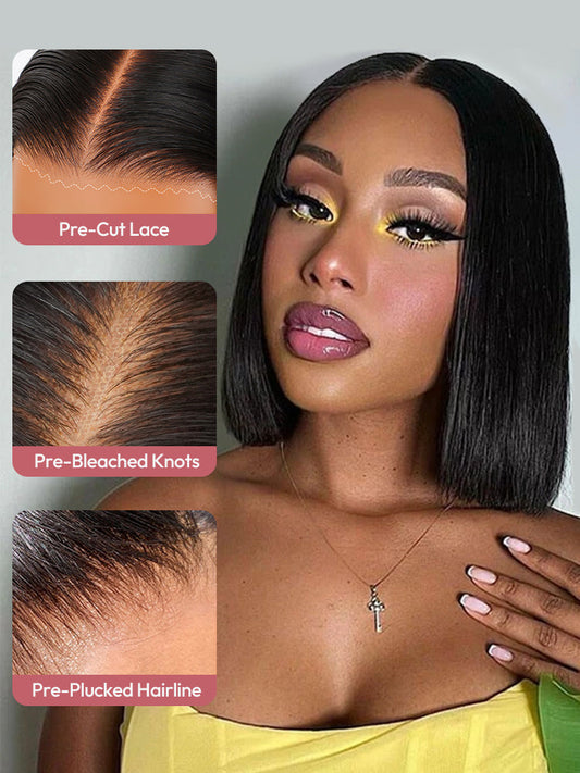 Short Straight Wigs Super Invisible LY Lace Bob