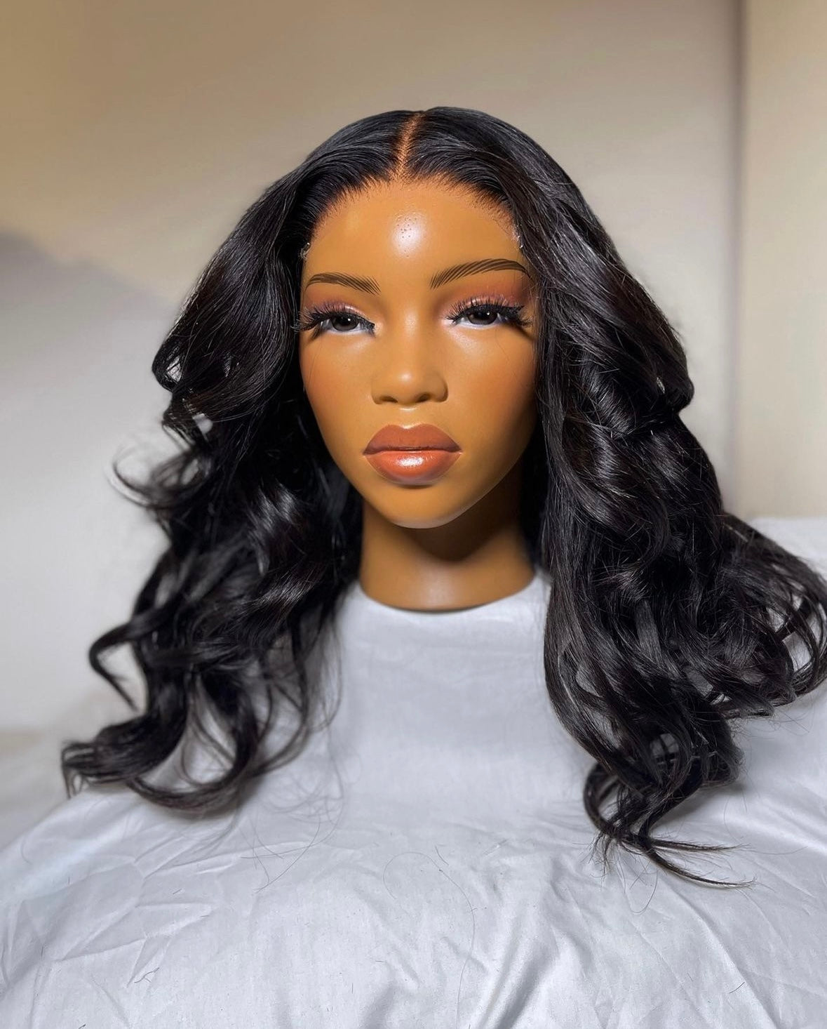 HD 5x5 closure black wavy frontal