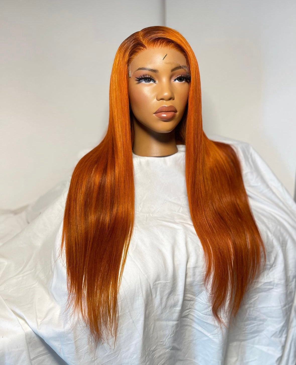 HD 7x7 closure cajun orange straight frontal