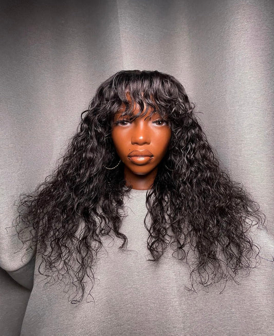 HD 5x5 closure loose fringe wavy frontal unit