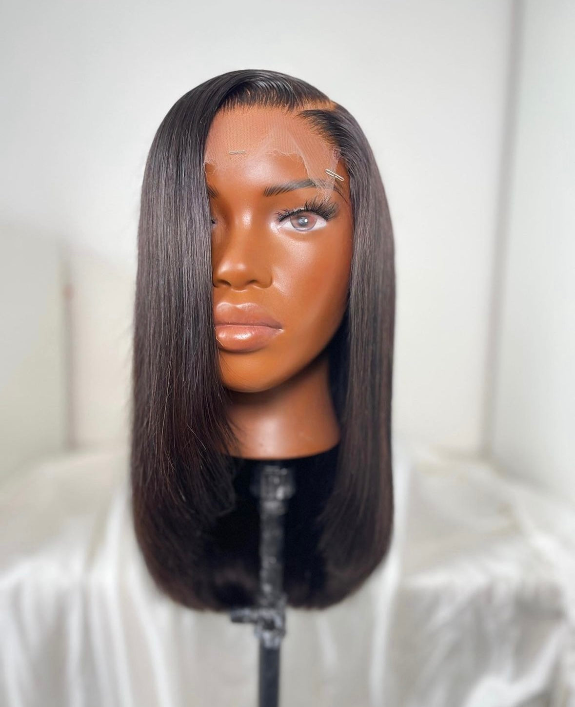 HD 5x5 closure black straight frontal unit