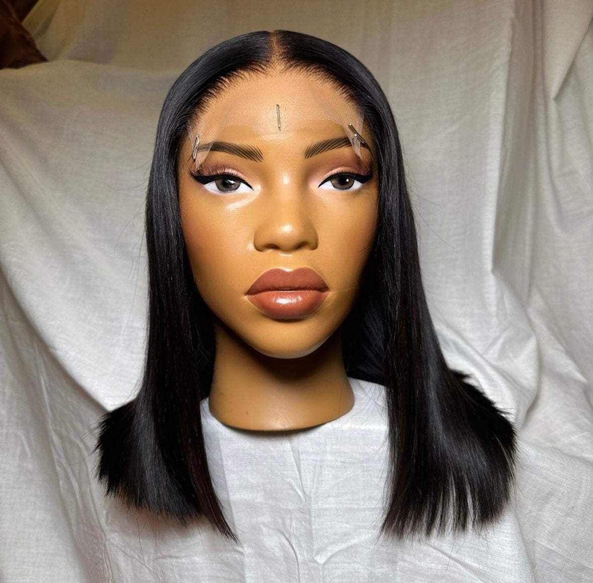 HD 5x5 closure black straight bob