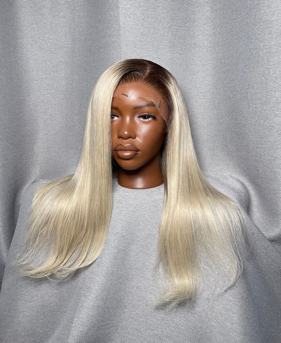 HD 13x4 ice blonde straight frontal unit