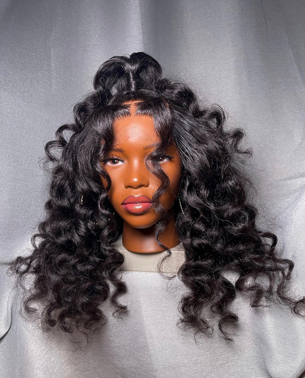 HD 5x5 closure black deep wave frontal unit