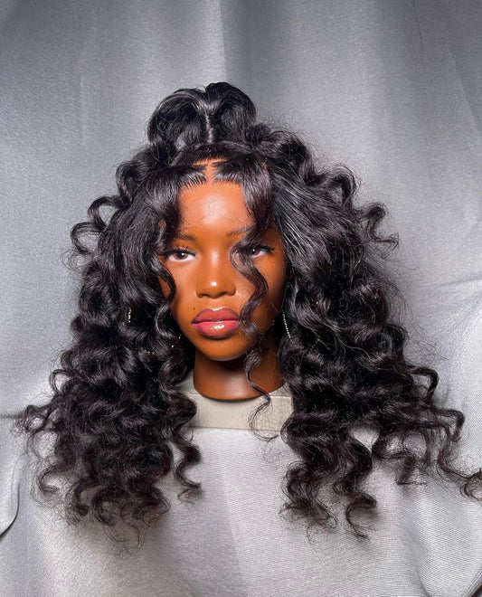 HD 5x5 closure black deep wave frontal unit