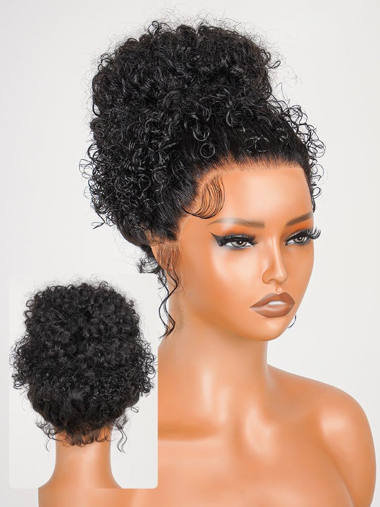 Throw On&Go Glueless 360 Wig Flexi-Fit Invisi Drawstring Cap Pre-Anything Super Invisible LY Lace Front Curly Wig