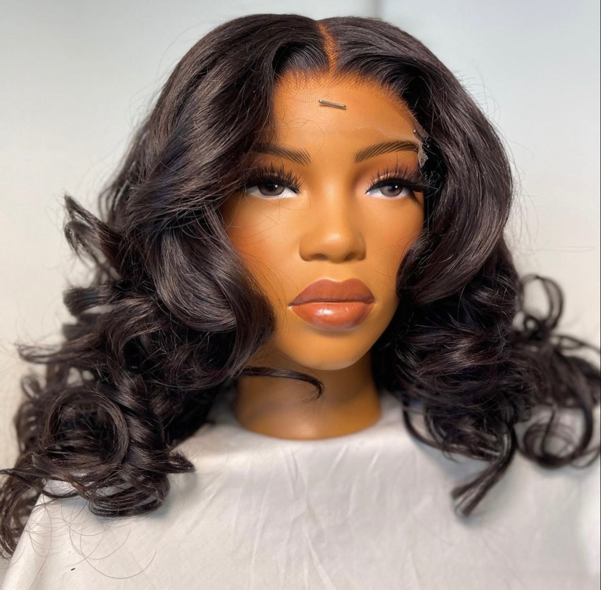 HD 5x5 closure layered wavy frontal