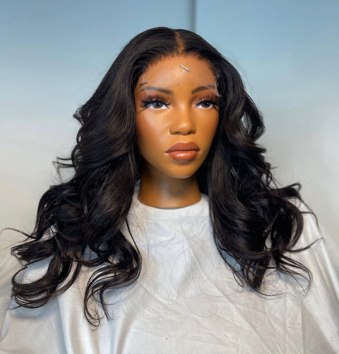 HD 5x5 closure layered wavy frontal