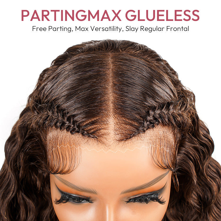 Brown Pre-Braided Deep Crimped Stylist Wig Knotless 13x6 Super Invisible LY Lace Front Wig