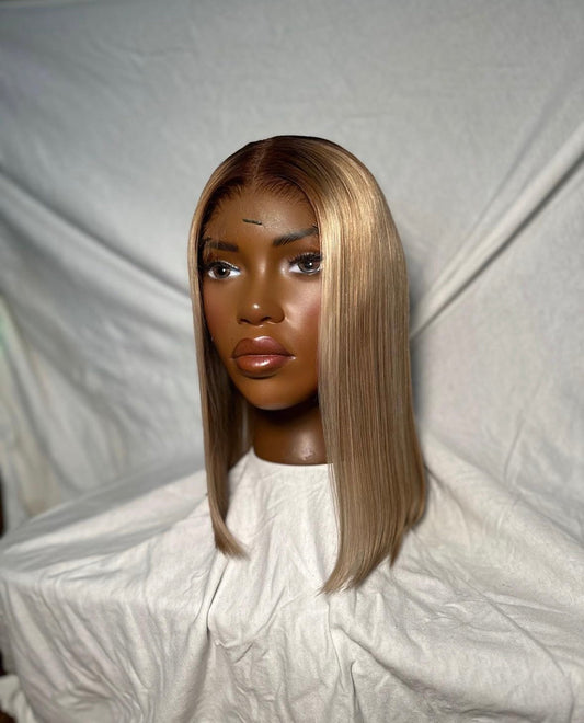 HD 4x4 closure Sand blonde 613 straight bob