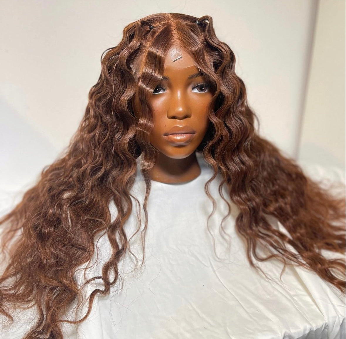 HD 6x6 closure brown wavey frontal unit