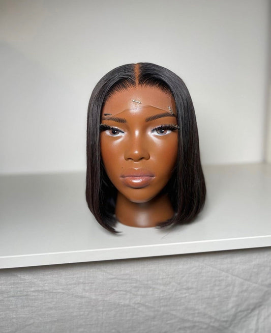 HD 5x5 closure straight frontal bob