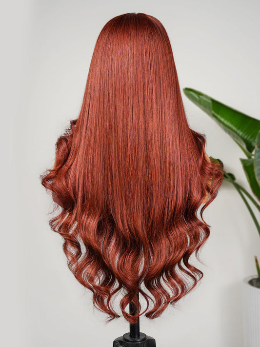 Mera Red Customized Wave Wig Colored Human Hair Pre-Everything Lace Front Wig