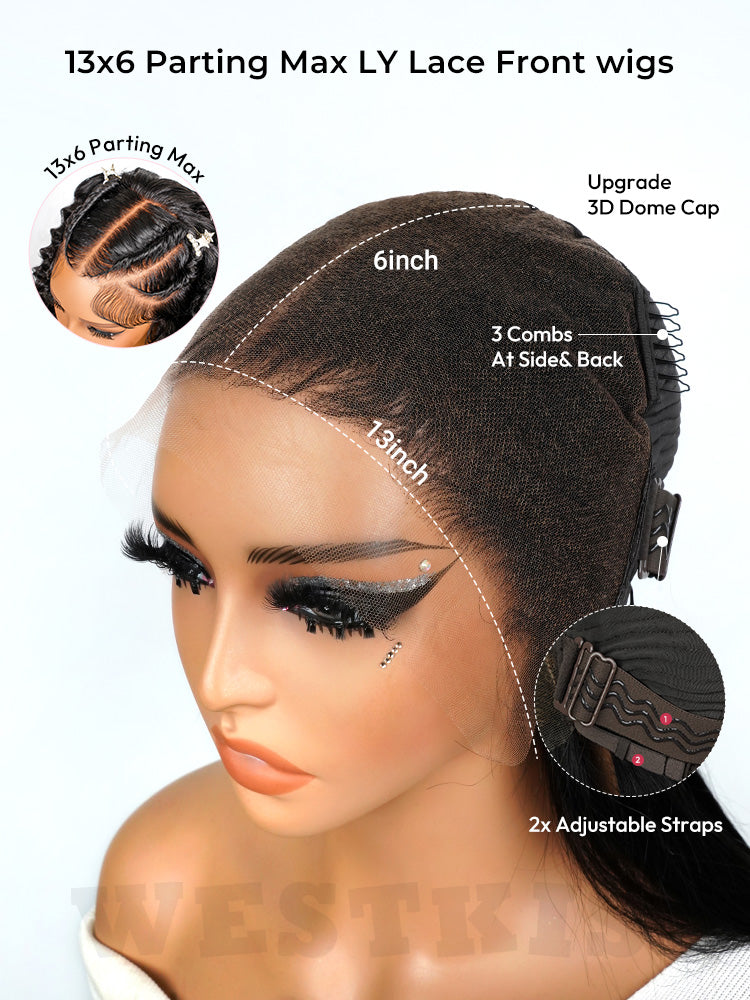 Pre-Braided Stylist Wig Loose Deep Human Hair Wig 13X6 Knotless Super Invisible LY Lace Front Wig