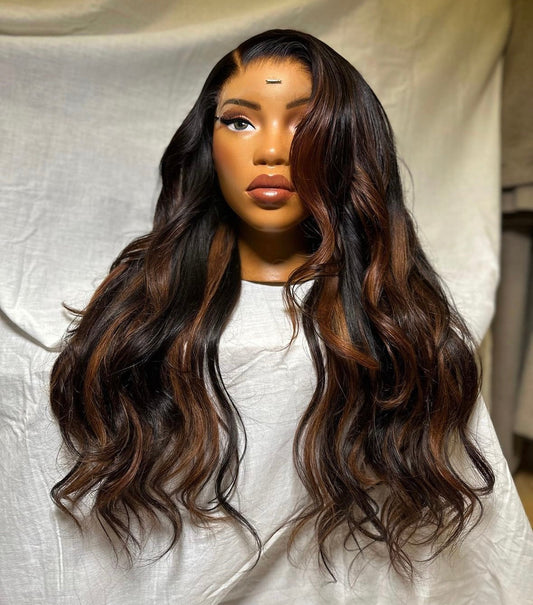 HD 6x6 closure Highlight  wavy frontal
