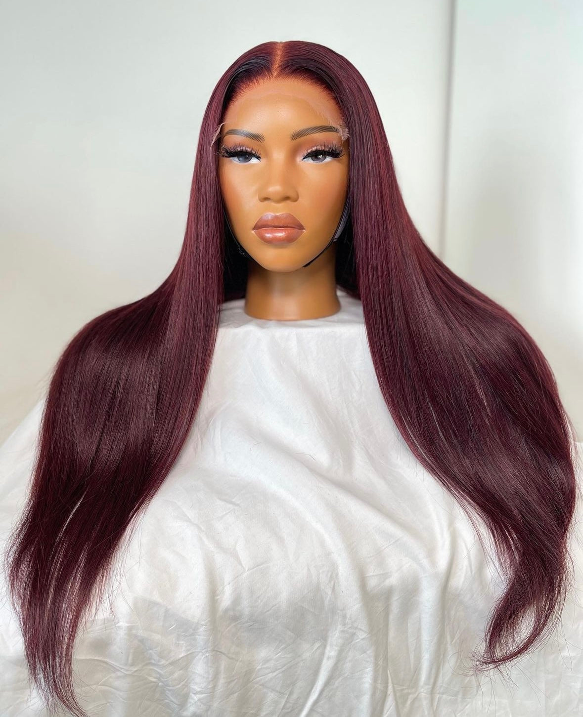 HD 6x6 closure burgundy straight frontal