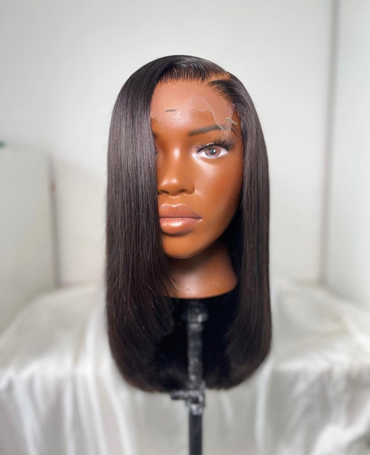 HD 5x5 closure black straight frontal unit