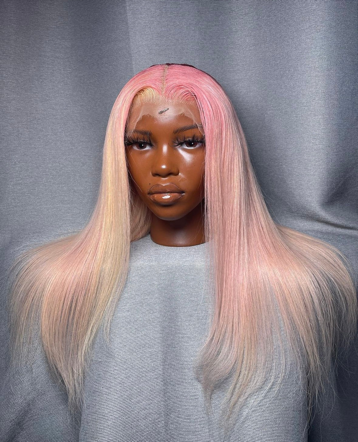HD 13x4 pink and blonde straight frontal unit