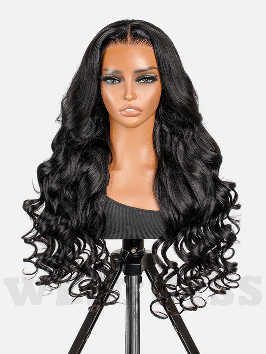 Glueless Ocean Wave Wig 13x4 Lace Frontal Pre-plucked&bleached