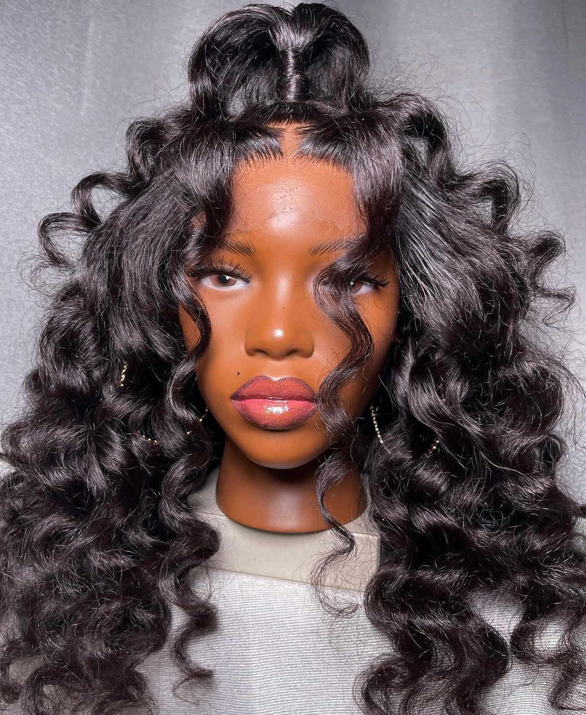 HD 5x5 closure black deep wave frontal unit