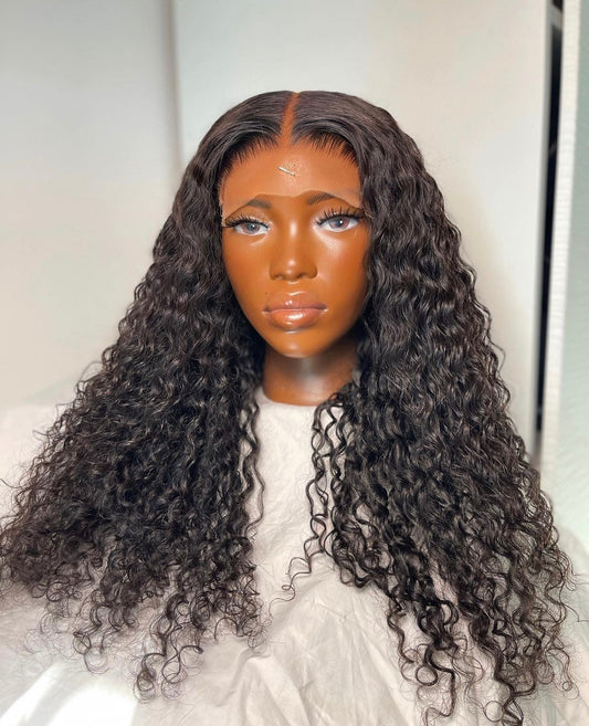 HD 6x6 closure black deep wave frontal unit