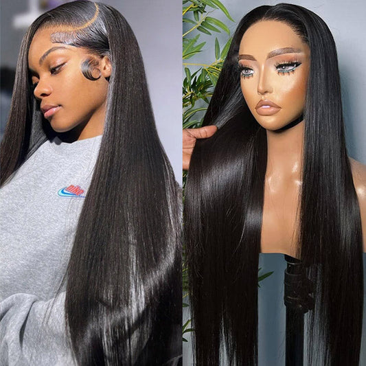 Affordable Long Wigs 16-40 Inches Straight Hair 13x4 Lace Front Wigs With Bleached Knots
