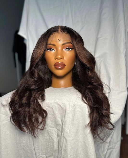 HD 13x4 Highlight layered Kinky wavy frontal unit