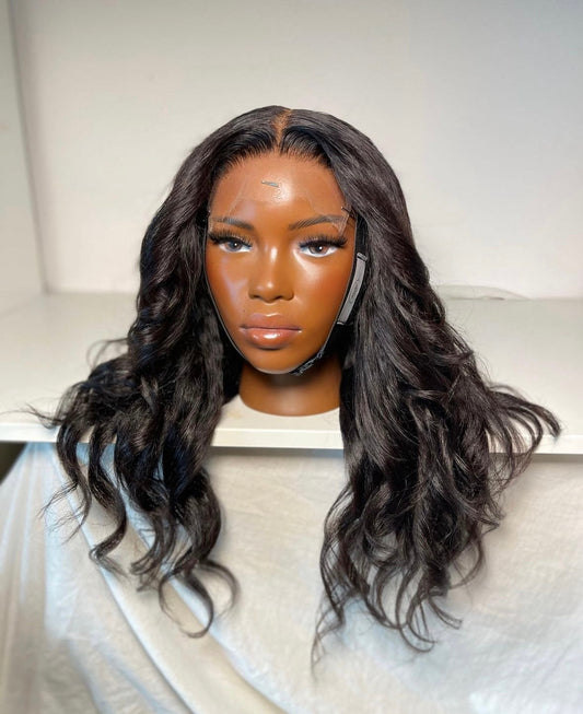 HD 6x6 closure black kinky wavey frontal unit