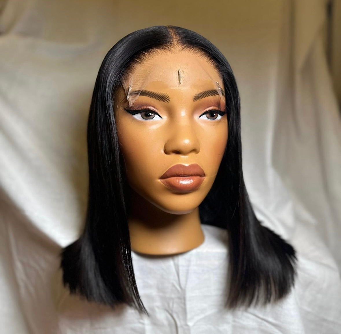 HD 5x5 closure black straight bob