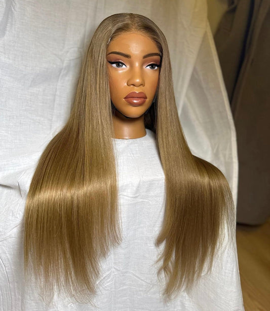 HD 5x5 closure Blonde straight frontal