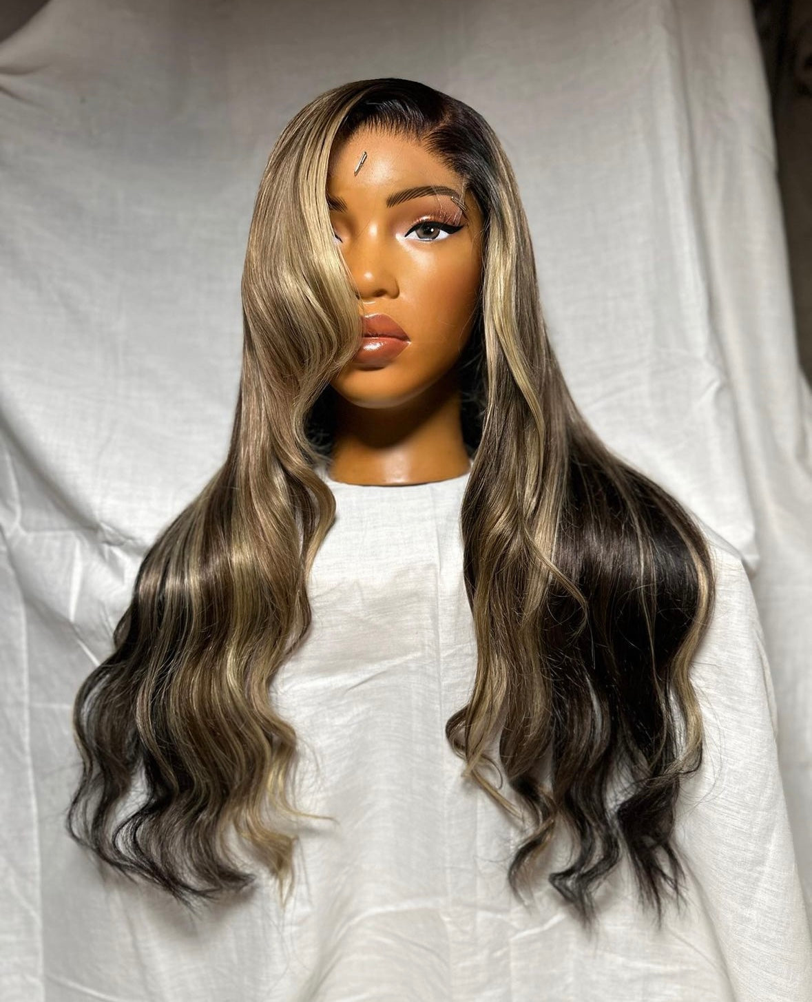 HD 6x6 closure highlight wavy frontal unit
