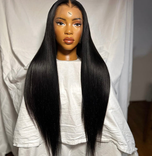 HD 13x4 natural black straight frontal unit