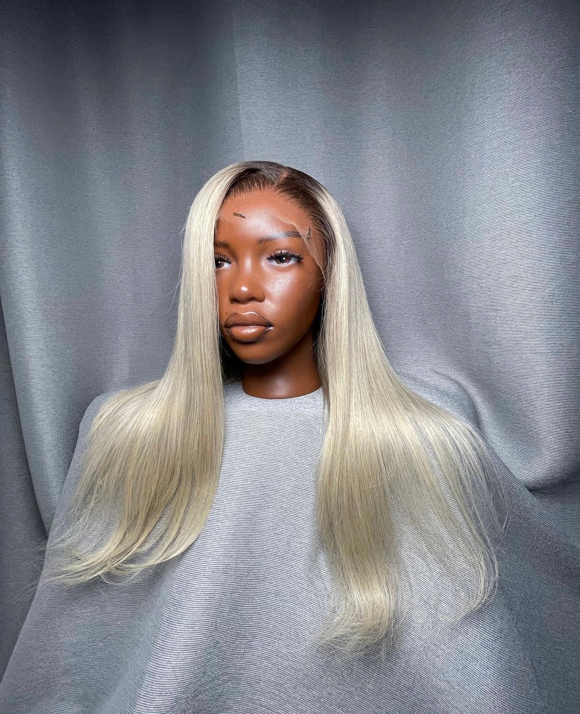 HD 13x4 ice blonde straight frontal unit