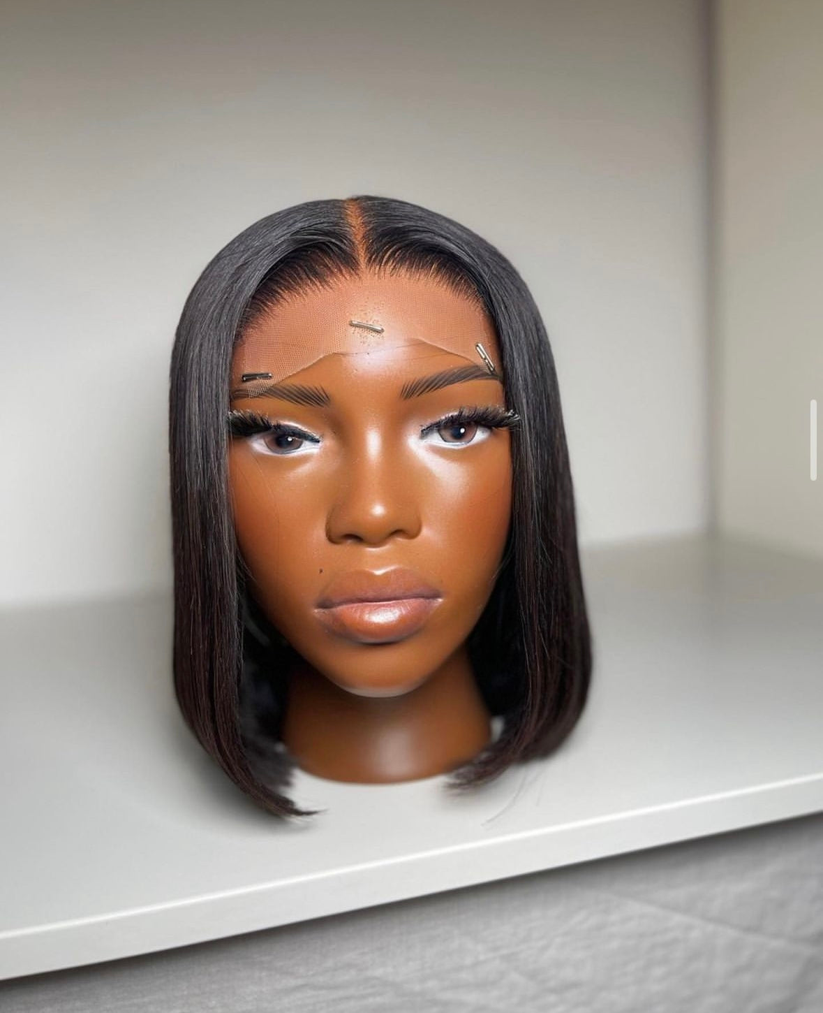 HD 5x5 closure straight frontal bob