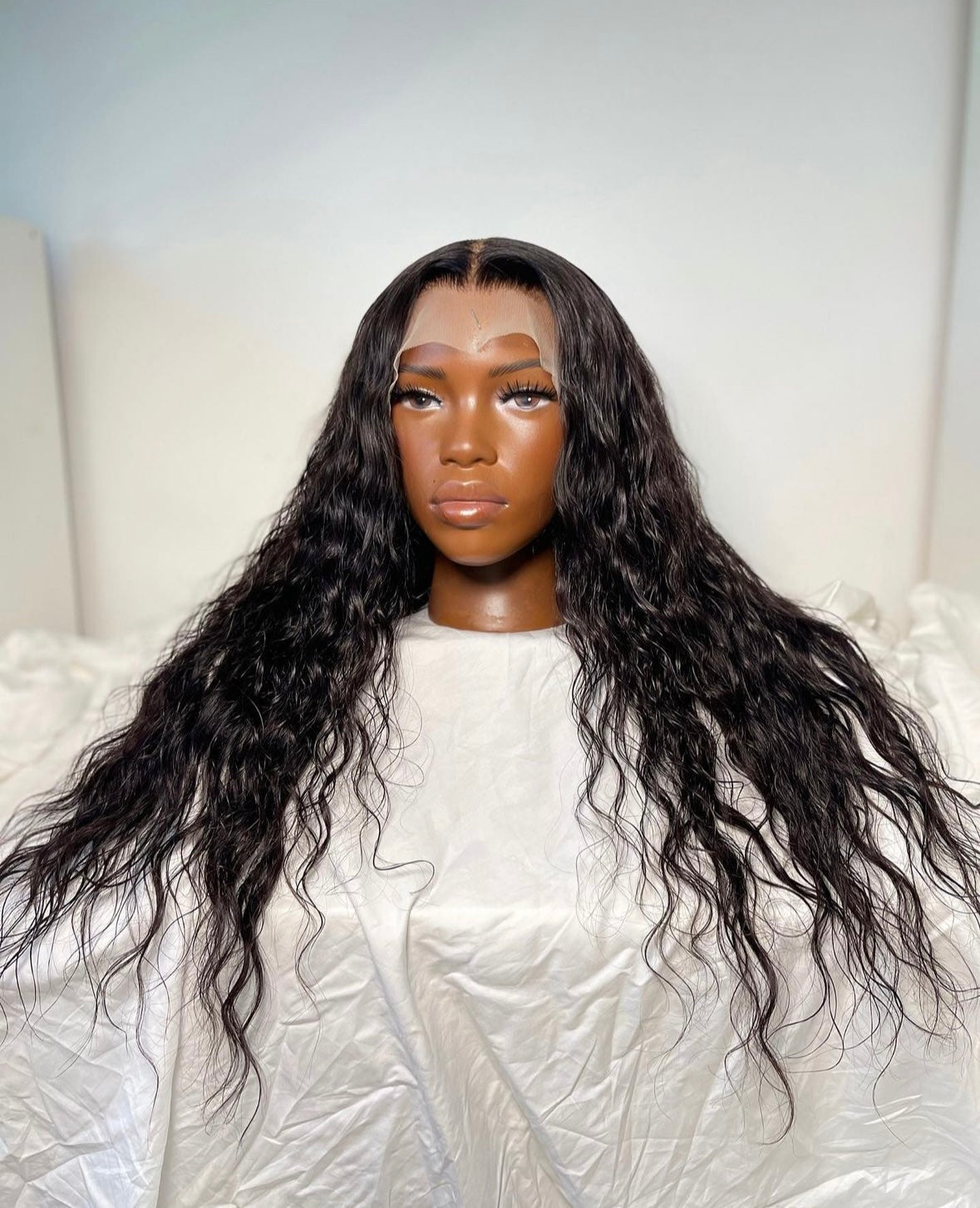 HD 13x4 black loose curly frontal unit