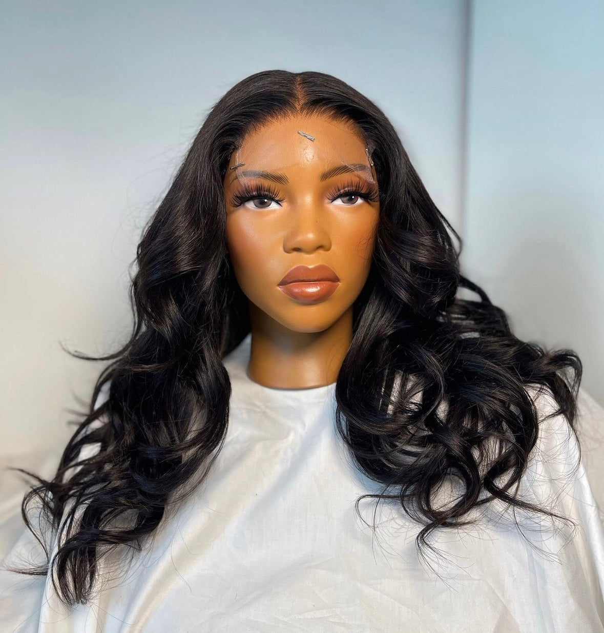 HD 5x5 closure layered wavy frontal