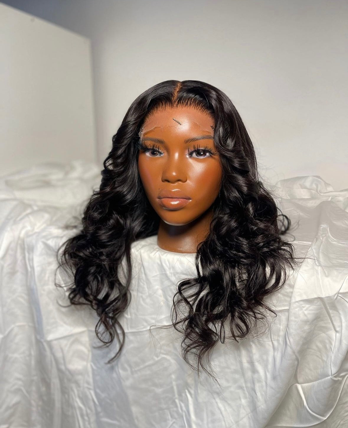 HD 5x5 closure layered wavy frontal unit