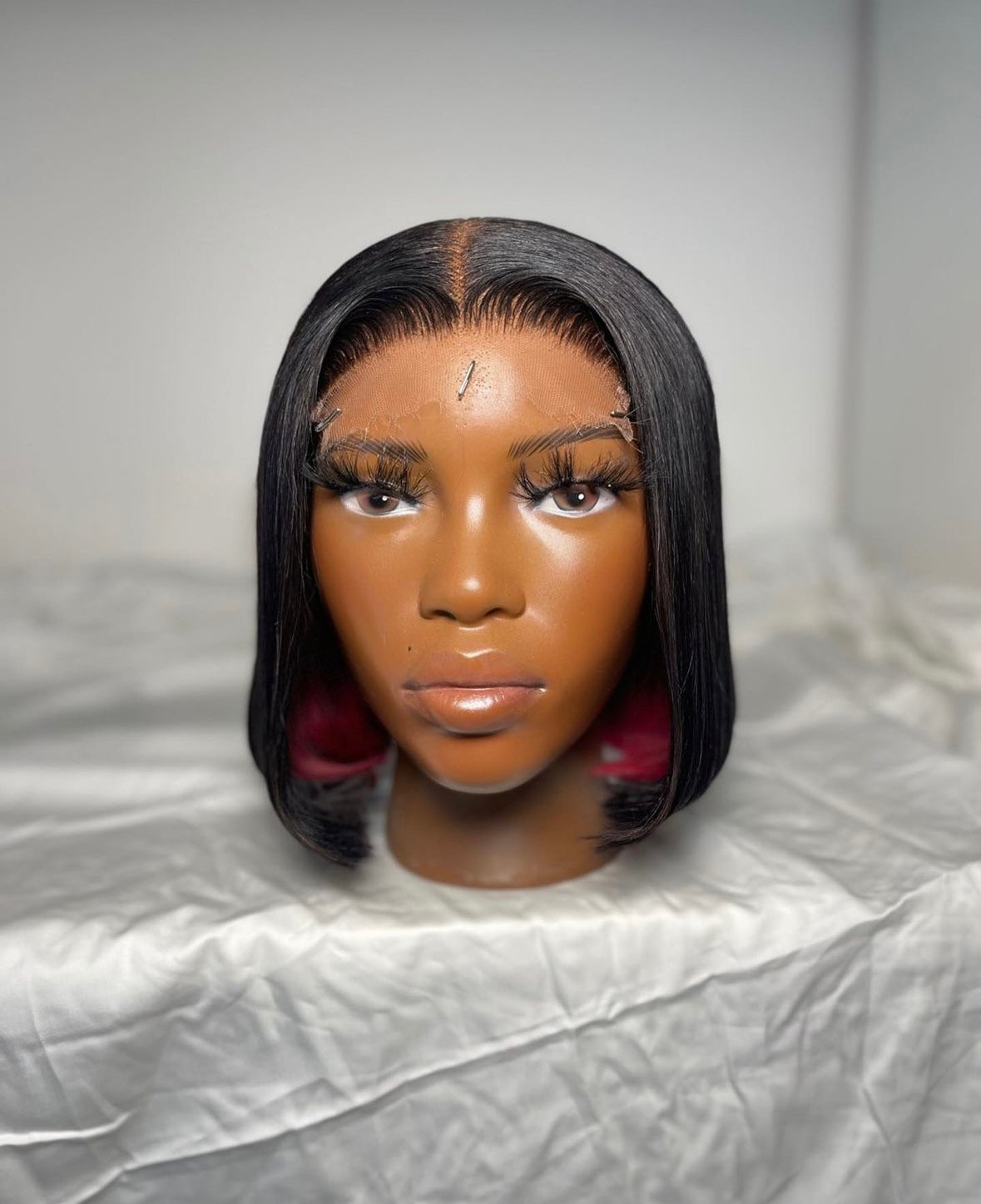 HD 5x5 closure straight frontal peekaboo bob