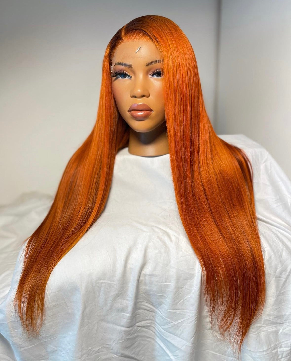 HD 7x7 closure cajun orange straight frontal