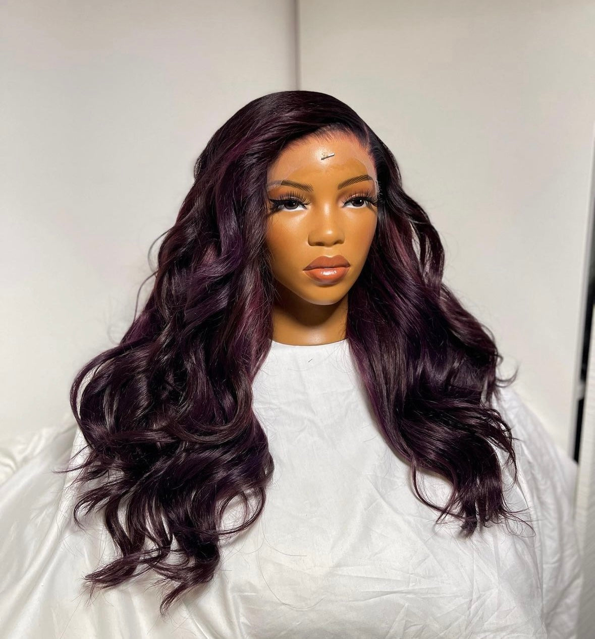 HD 7x7 closure soft layered deep purple frontal